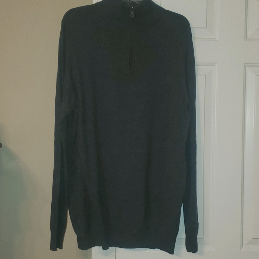 Croft & Barrow 1/4 zip Sweater blend of Gray Size L TALL